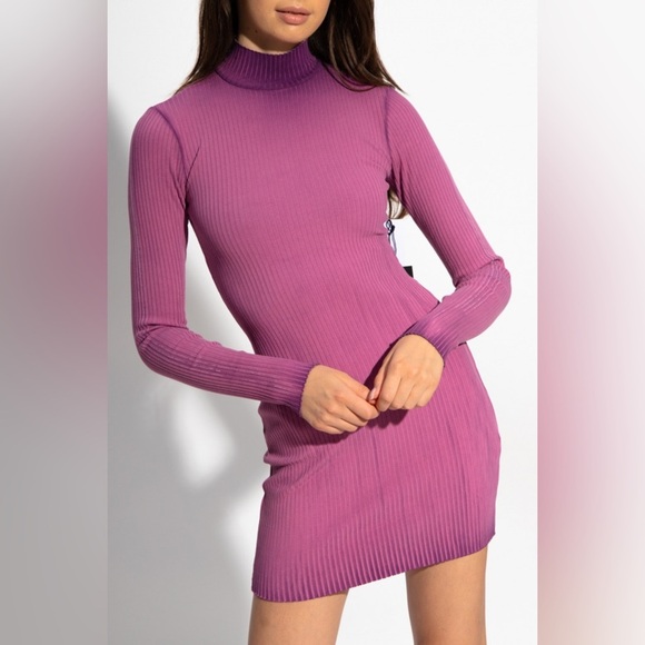 Cotton Citizen IBIZA TIE DYE LONG SLEEVE DRESS IN LAVENDER MIX - Picture 1 of 8
